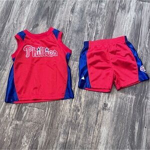 Philadelphia Phillies Toddler Team Mesh T-Shirt and Short Combo 12 months